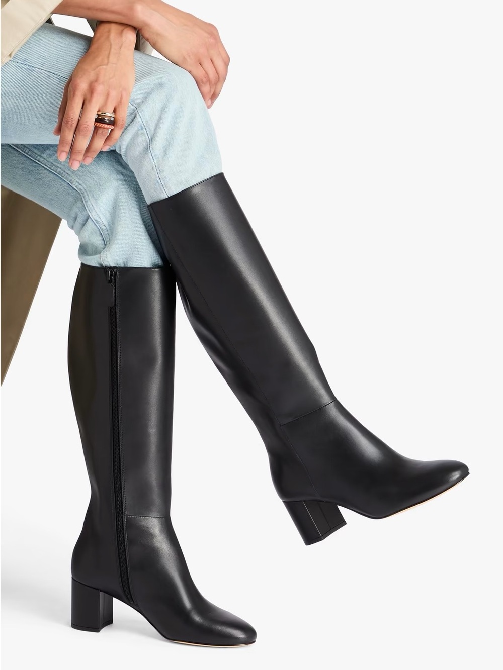 STUART WEITZMAN Celina 60 leather knee boots